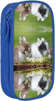 Kerota Söpö kanit Penaali Pussi Kynäkotelo Yksinkertainen paperitavaralaukku College Office Organizer26479 VÄRI One Size