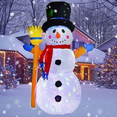 130cm joulu lumiukko puhallettava joulu jättiläinen luuta lumiukko koriste led valot perhe juhla koriste puutarha nurmikko ulkona puhallettavat