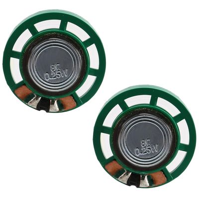 2 stk 1/4w 0.25w 8ohm 27mm rund ekstern magnethøyttalerhøyttaler, lydforsterker, høyttalertilbehør Grønn