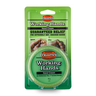 O'Keeffe's Working hands Hand Cream 96g jar-for ekstremt tørr, sprukket hånd