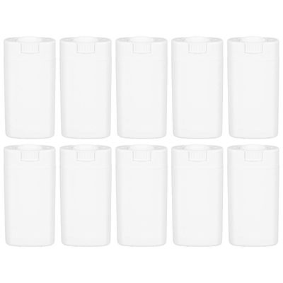 10 kpl deodoranttisäiliöitä kosmeettinen käsityöputki uudelleen täytettävä kermasäiliö deodorantti tyhjä pullo DIY-deodoranttipullo Valkoinen 7.5x3...