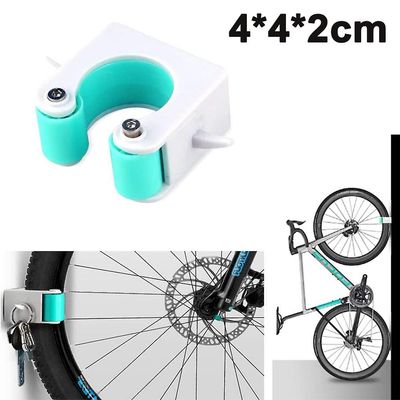 Ccdd sykkel veggfester mini sykkel parkering spenne, hjem sykkel rack veggmontert 4 * 4 * 2cm Blue