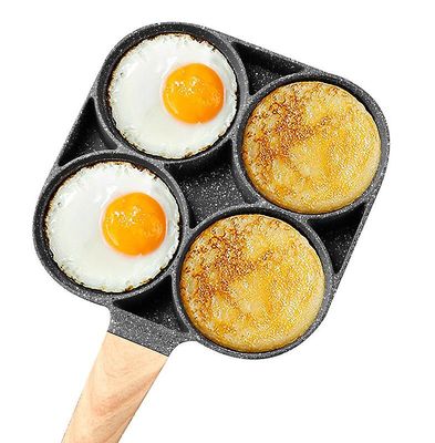 Yunshu 4-hullers omelet pan non-stick multifunktion mini morgenmad stegepande 4 hole