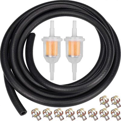 Polttoaineletkusarja - 2m 6mm polttoaineletku + 2 polttoainesuodatinta + 10 letkunkiristintä Kawasaki-, Kohler-, Briggs & Stratton -moottoreille ja...