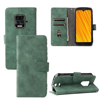 Etui til Doogee S59 / S59 Pro Cover Premium læder med kortholder Flip Folio magnetisk etui Etui Coque - Sort Grøn
