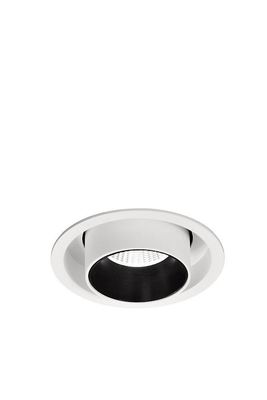Inspired Lighting Fusion optrækkelig forsænket drejelige spotlight, 12W, 3000K, 1020lm, Matt White &Black, Skåret ud 95mm