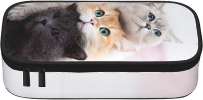 Kerota Kolme kissaa Penaali Suurikapasiteettinen kynäpussi, yksinkertainen Kestävä monitoiminen kynäpussiSopii teini-ikäisille, pojille, tytöille, ...