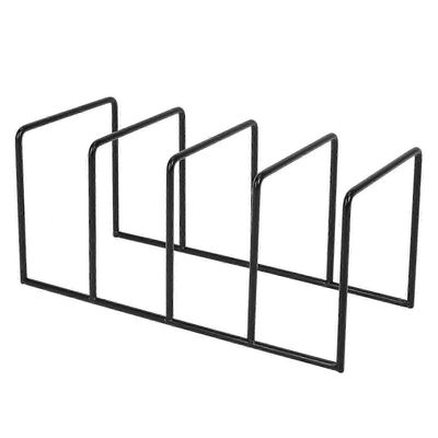 Metallinen näyttöteline vinyylilevyille - Levysoittimen säilytyshylly musta