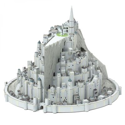 Movies Taru sormusten herrasta Minas Tirith Premium 3D Metal Earth -mallisarja Hopea