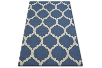 RugsX Gulvtæppe SCANDI 18218/591 - espalier blå 80x150 cm