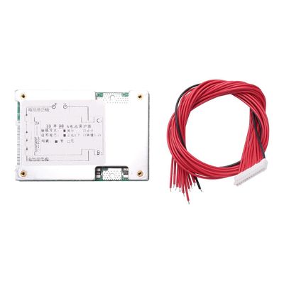 13S 48V 30A Li- Lipolymeeriparistojen suojalevy BMS-piirilevy tasapainojäähdytyselementillä sähköpyörälle E Hopeanvihreä