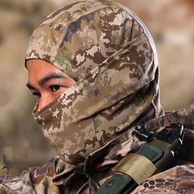 Varychmoo Army Military Camouflage Balaclava Fuld ansigtsmasker Jagt Tørklæde Hjelme Desert gul