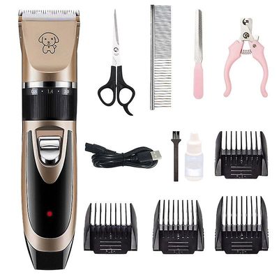 Fantasia Pet Kat og Hund Barbering Hair Comb K6 Push Hår saks Gyldent sæt 1