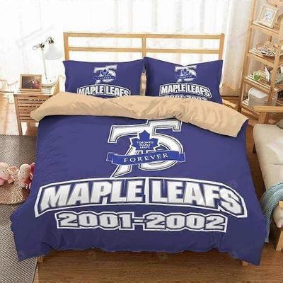 v1164 Lakanat Toronto Maple Leafs 00-00 Blue Quilt pussilakanasetti Comforter Cover3-osainen vuodevaatteet (1 pussilakana + 2 tyynytyynyä) Lakanat ...