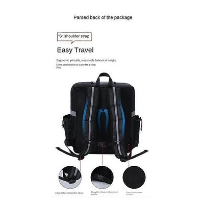 Ruoan toimitusreppu Pizzan toimituspussi Eristetty toimituspussi pyörän toimitukseen Ruoan toimituspussi musta