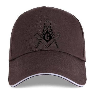 Bricks Masons Kompas &kvadrat g frimurerisk baseball cap - (8 farver) P-brun