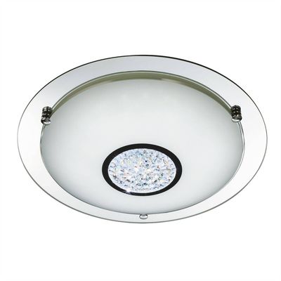Searchlight Lighting Søgelys Badeværelse - Integreret LED Badeværelse Flush Loft Chrome, Mirror IP44