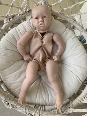 Genfødsel dukke 22inch genfødt dukke kit saskia med tænder søde ansigt polular kit af Bonnie cute gave