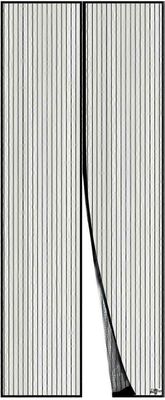 Tinor Magneettinen lentoseinäovi 80*210 cm, magneettiverhot voidaan helposti kiinnittää ja koota ilman porausta musta 135*205