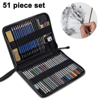Suren Professionel tegning skitse blyanter, Kunst Supplies Tegning Art 51pcs