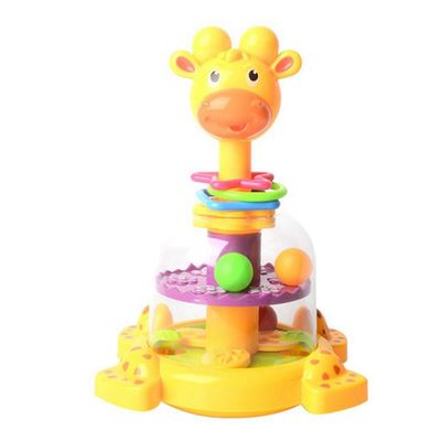 Push and Spin Ball Spinner Toy taaperoille Cartoon Animal Fun Ball Popper Toy with Sound Educational Toy vauvoille Uusi Giraffe
