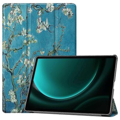 Galaxy Tab S9 FE+ -kotelolle Kolminkertainen jalusta PU nahkainen tabletin kuori Monivärinen Style C