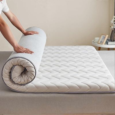 Japanilainen futon-lattiapatja, kokoontaitettava matkoille ja retkeilyyn, tatamityylinen, kannettava makuualusta, harmaa, 31 x 75 tuumaa