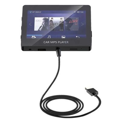 bil mp5 spiller bluetooth 5.0 fm sender støtte tf u disk musikkspiller bilspiller bil elektronisk for biler M6 Svart