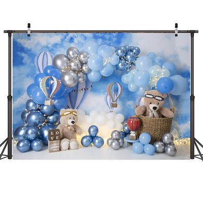 Eforcase 5x7ft blå ballong bakgrund dekorationer fotografering bakgrunder fotobakgrund för nyfödd baby fotografering fotograf rekvisita födelsedags...