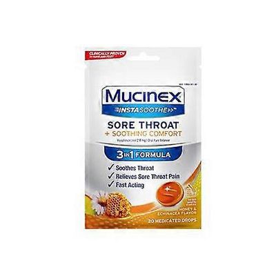 Mucinex Instasoothe Lääkehunaja- ja Echinacea-maku, 20 tippaa (1 kpl pakkaus)