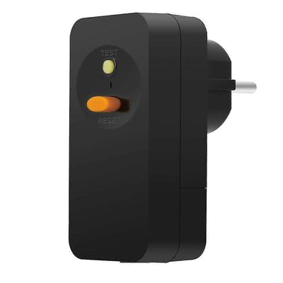 16A RCBO-pistoke 10mA RCD-suoja EU-pistorasian vaihtoturvalaite Musta