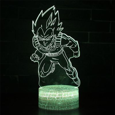 Sevenday Dragon Ball 3D Led yövalo 7 värillä Kosketusohjauksen vaihtaminen, Pöytävalaisin Yövalo Makuuhuoneen sisustus Syntymäpäivälahja D