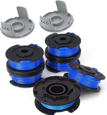 Linkrunning 8 pakker 0,065 tommer line trimmer udskiftning spole til Ryobi 18v 24v 40v passer til Ryobi One + AC14RL3A, 11ft trådløs line trimmer, ...