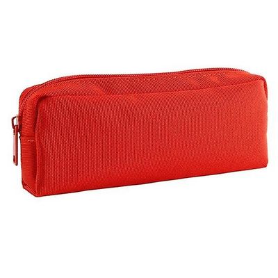 Drenge Piger Simple Candy Color Stor kapacitet Lærred Penalhus, Orange Rød Farve