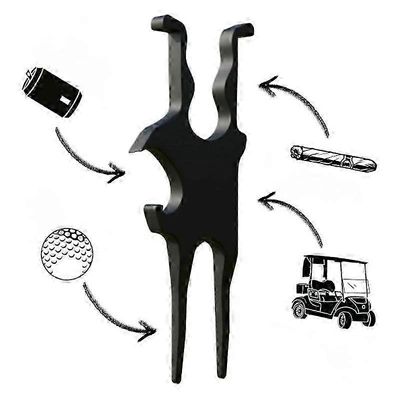 Golftyökalu magneettisella sikaripidikkeellä 4-in-1 Divot Repair, oluthaulikkotyökalu