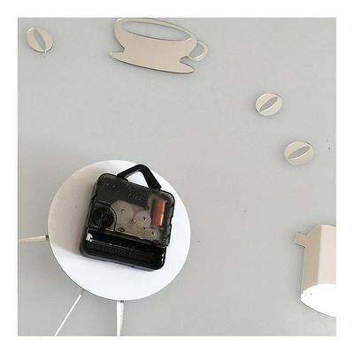 Ruili Kaffekop Silent Casual Wall Clock Dekoration Stikning guld