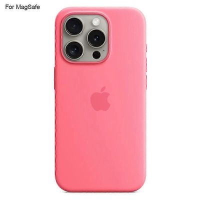 iPhone 15 Pro -kotelolle, jossa on MagSafe - nestemäinen silikonisuojakuori -YT4 Vaaleanpunainen Multicolor