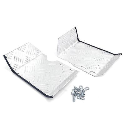 Suzuki LT50 LT 50 -moottoripyörän jalkalaudoille Nilkkatyynyillä ja sivutangoilla varustetut jalkalistatarvikkeet Hopea