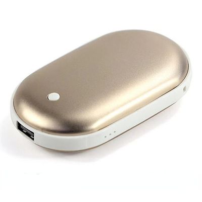 Zch Oppladbare håndvarmere USB Power Bank elektrisk lommevarmer varmere 1800 Gold
