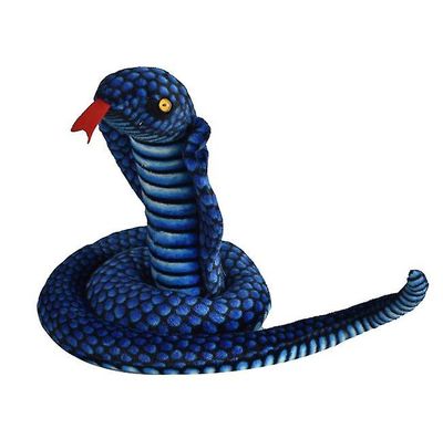 Handuo Simulation Cobra Doll Python Plys Legetøj blå