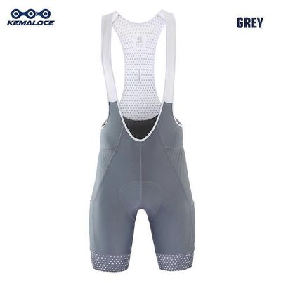KEMALOCE Miehet Pyöräily Bib-shortsit Tyhjä Sininen&Musta 5D Geelityyny Maastopyörä Shortsit Ulkoilu Hengittävä Tiukka Alushousut harmaa M