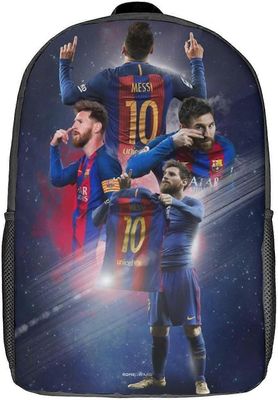 Reppu YL904 lasten koulureppu 3D-tulostettu Messi-reppu jalkapalloilijan reppu urheilureput pojille ja tytöille muotireppu 17inch904 16.1 X 11.8 X ...