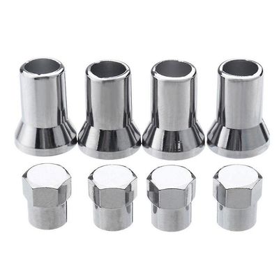 4pcs Tr413 Chrome Bil Lastebil DekkHjul Dekk Ventil Stamme Sekskant Caps Erme Deksler