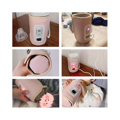 Usb mjölkvattenvärmare resevagn isolerad väska Digital display baby amningsvärmare för utomhusbruk Grön