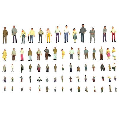Sinknap 100st / set People Figure Portable Utsökt textur Abs Levande Målad Figur För Sandbordsmodell