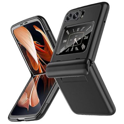 Motorola Razr 2022 5G saranoitu taitettava all-inclusive kuori kova PC iskunvaimennus naarmuuntumista estävä puhelinkotelo Musta