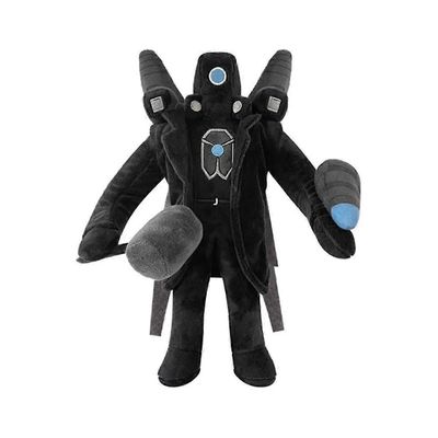 Skibidi WC lelu pehmo,Kaiutinmies Pehmo Kauhupeli Täytetyt pehmot Nukkelelut Keräilylahjat lapsille Keräilijät A Musta