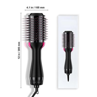 Succebuy Hiusten fööniharja, 4 in 1 ioninen hiustenkuivaaja ja muotoilulaite volumizer 75 mm: n keraamisella pinnoitteella soikea tynnyri ja 3 lämp...