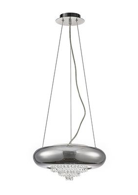 Inspired Lighting Phyllis Stort loft vedhæng 3 lys G9 poleret Krom, Crystal