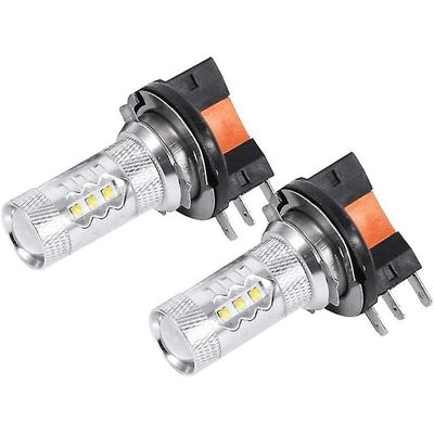 Bpjljr H15 LED frontlyspærer, hvit 80w H15 LED-pærer lys lampe2pcswhite